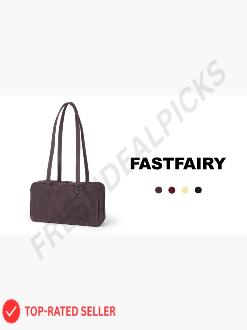 Slouchy Lightweight Bowler Bag East-West Design With Charm Loop Everyday Outings - Picture 7 of 7